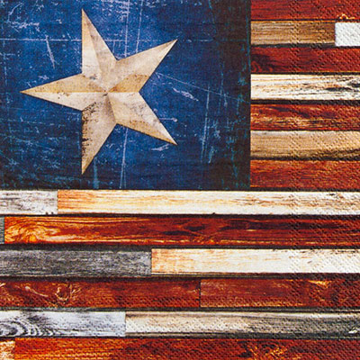 Barn Board Flag Beverage Napkins