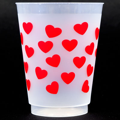 Hearts Shatterproof Cups - Red