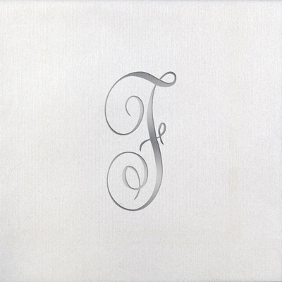 Bella Beverage Napkins - Silver Antoinette - F