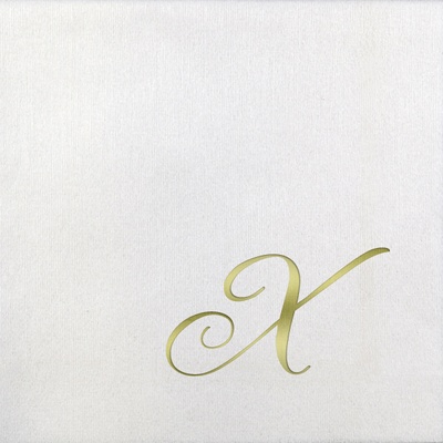 Bella Beverage Napkins - Gold Quill - X