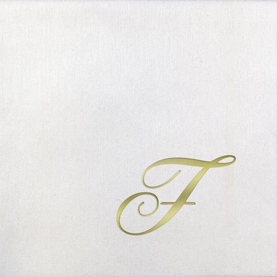 Bella Beverage Napkins - Gold Quill - F