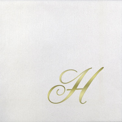 Bella Beverage Napkins - Gold Quill - H