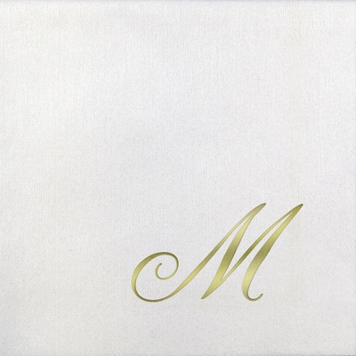 Bella Beverage Napkins - Gold Quill - M