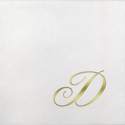 Bella Beverage Napkins - Gold Quill - D