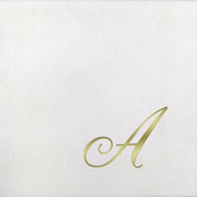 Bella Beverage Napkins - Gold Quill - A