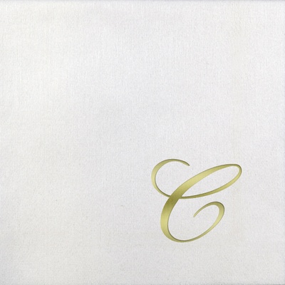 Bella Beverage Napkins - Gold Quill - C