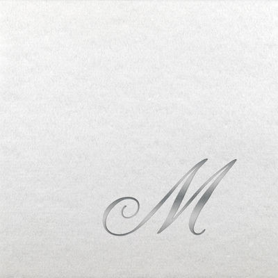 Linun Beverage Napkins - Silver Quill - M