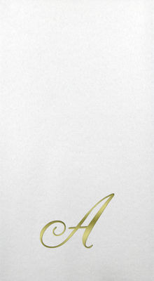 Linun Guest Towels - Gold Quill - A