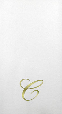 Linun Guest Towels - Gold Quill - C