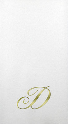 Linun Guest Towels - Gold Quill - D