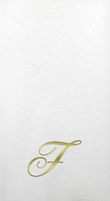 Linun Guest Towels - Gold Quill - F