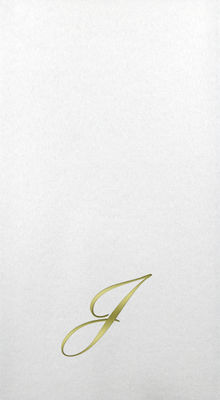 Linun Guest Towels - Gold Quill - J