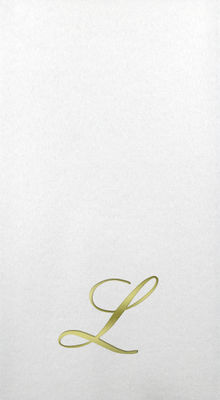 Linun Guest Towels - Gold Quill - L