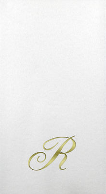 Linun Guest Towels - Gold Quill - R