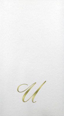 Linun Guest Towels - Gold Quill - U