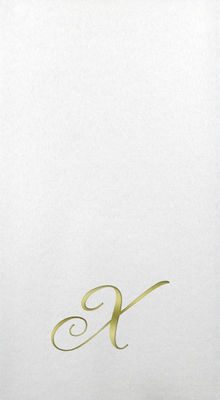 Linun Guest Towels - Gold Quill - X