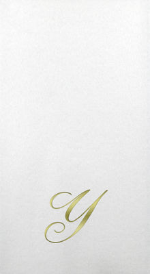 Linun Guest Towels - Gold Quill - Y