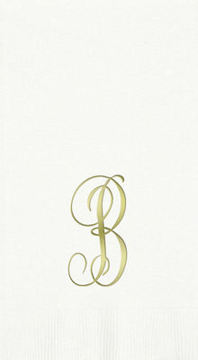 3-Ply White Guest Towels - Gold Antoinette - B