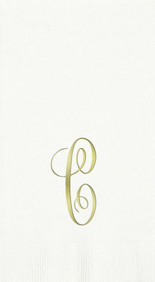 3-Ply White Guest Towels - Gold Antoinette - C