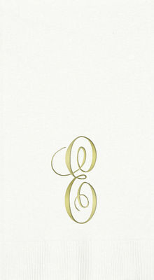 3-Ply White Guest Towels - Gold Antoinette - E