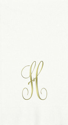 3-Ply White Guest Towels - Gold Antoinette - H
