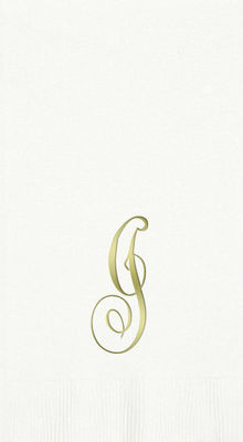 3-Ply White Guest Towels - Gold Antoinette - I