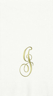 3-Ply White Guest Towels - Gold Antoinette - J