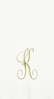 3-Ply White Guest Towels - Gold Antoinette - K