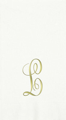 3-Ply White Guest Towels - Gold Antoinette - L