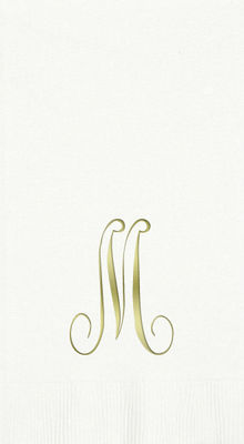 3-Ply White Guest Towels - Gold Antoinette - M