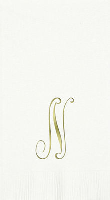 3-Ply White Guest Towels - Gold Antoinette - N