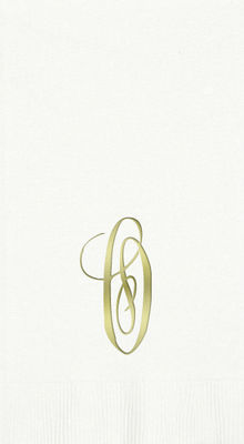 3-Ply White Guest Towels - Gold Antoinette - O