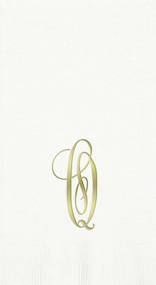 3-Ply White Guest Towels - Gold Antoinette - Q