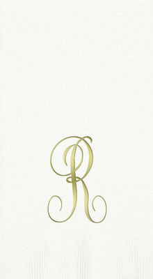 3-Ply White Guest Towels - Gold Antoinette - R