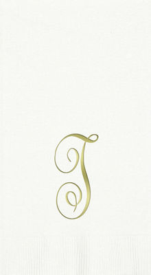 3-Ply White Guest Towels - Gold Antoinette - T