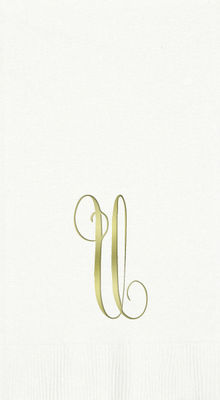 3-Ply White Guest Towels - Gold Antoinette - U