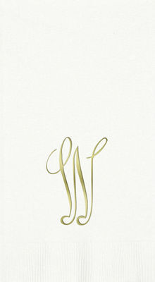 3-Ply White Guest Towels - Gold Antoinette - W