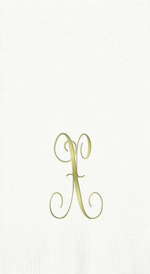 3-Ply White Guest Towels - Gold Antoinette - X