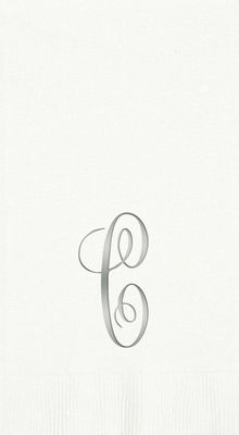 3-Ply White Guest Towels - Silver Antoinette - C