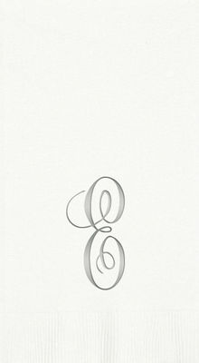 3-Ply White Guest Towels - Silver Antoinette - E