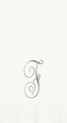 3-Ply White Guest Towels - Silver Antoinette - F