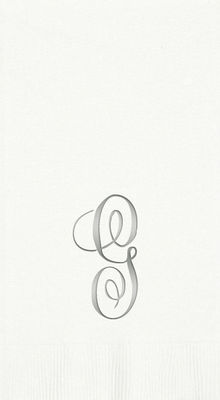 3-Ply White Guest Towels - Silver Antoinette - G