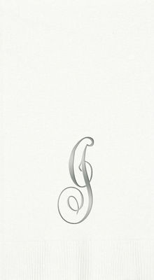 3-Ply White Guest Towels - Silver Antoinette - I