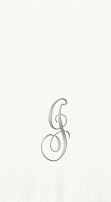 3-Ply White Guest Towels - Silver Antoinette - J