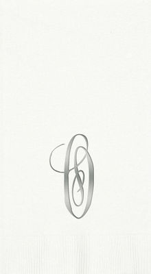 3-Ply White Guest Towels - Silver Antoinette - O