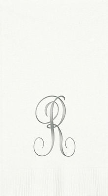 3-Ply White Guest Towels - Silver Antoinette - R