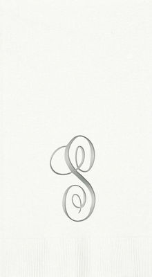 3-Ply White Guest Towels - Silver Antoinette - S