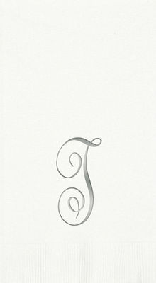 3-Ply White Guest Towels - Silver Antoinette - T
