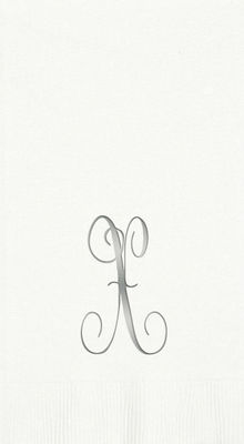 3-Ply White Guest Towels - Silver Antoinette - X