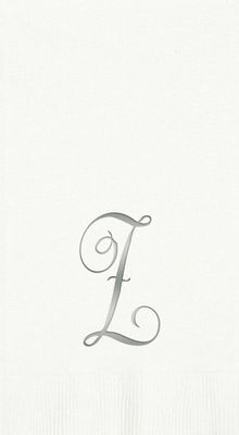 3-Ply White Guest Towels - Silver Antoinette - Z